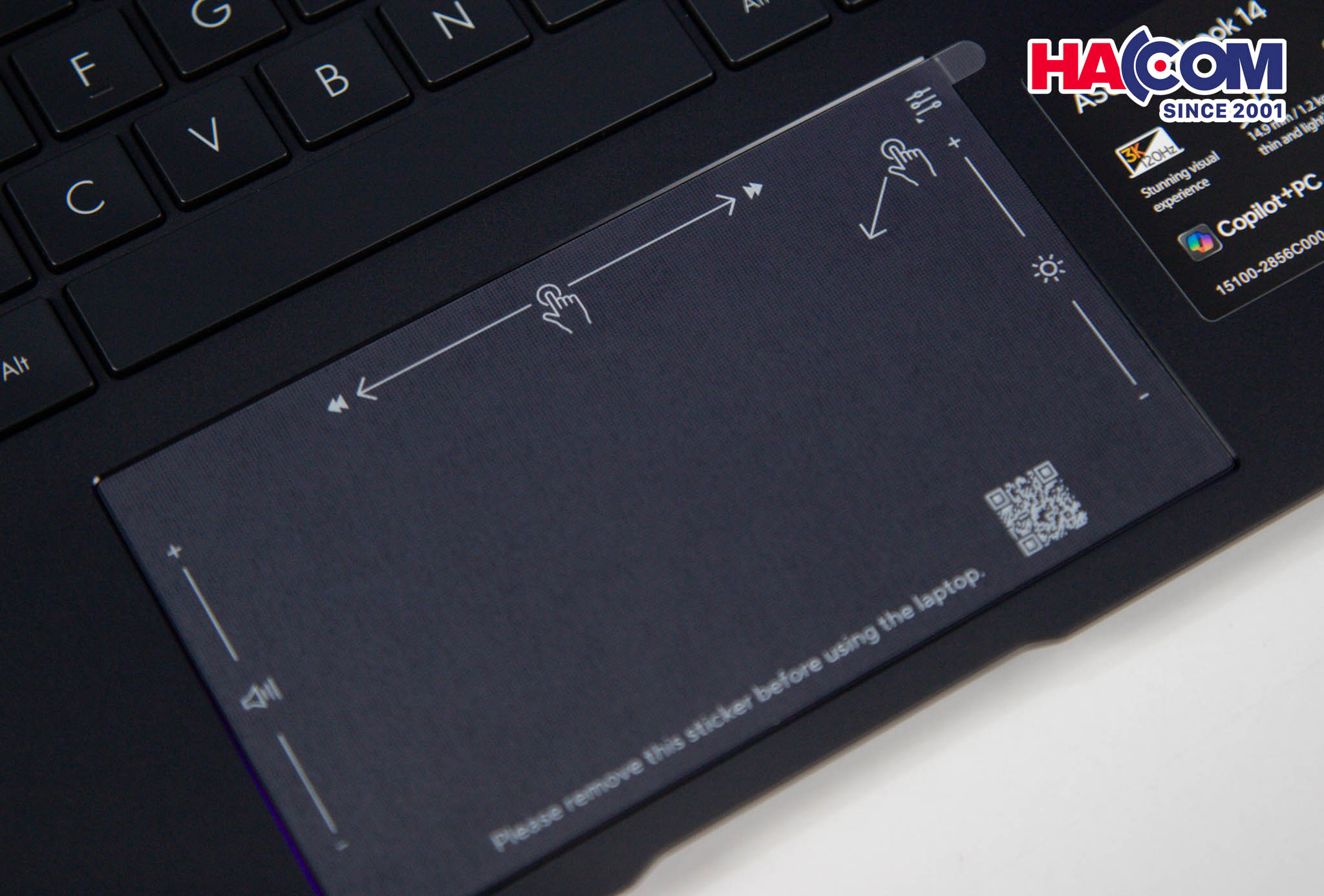 Laptop Asus ZenBook UM3406KA-PP113WS (R7 AI7 350/16GB RAM/512GB SSD/14 3K Oled 120Hz/Win11/OfficeH&amp;S/Túi/Đen) 15