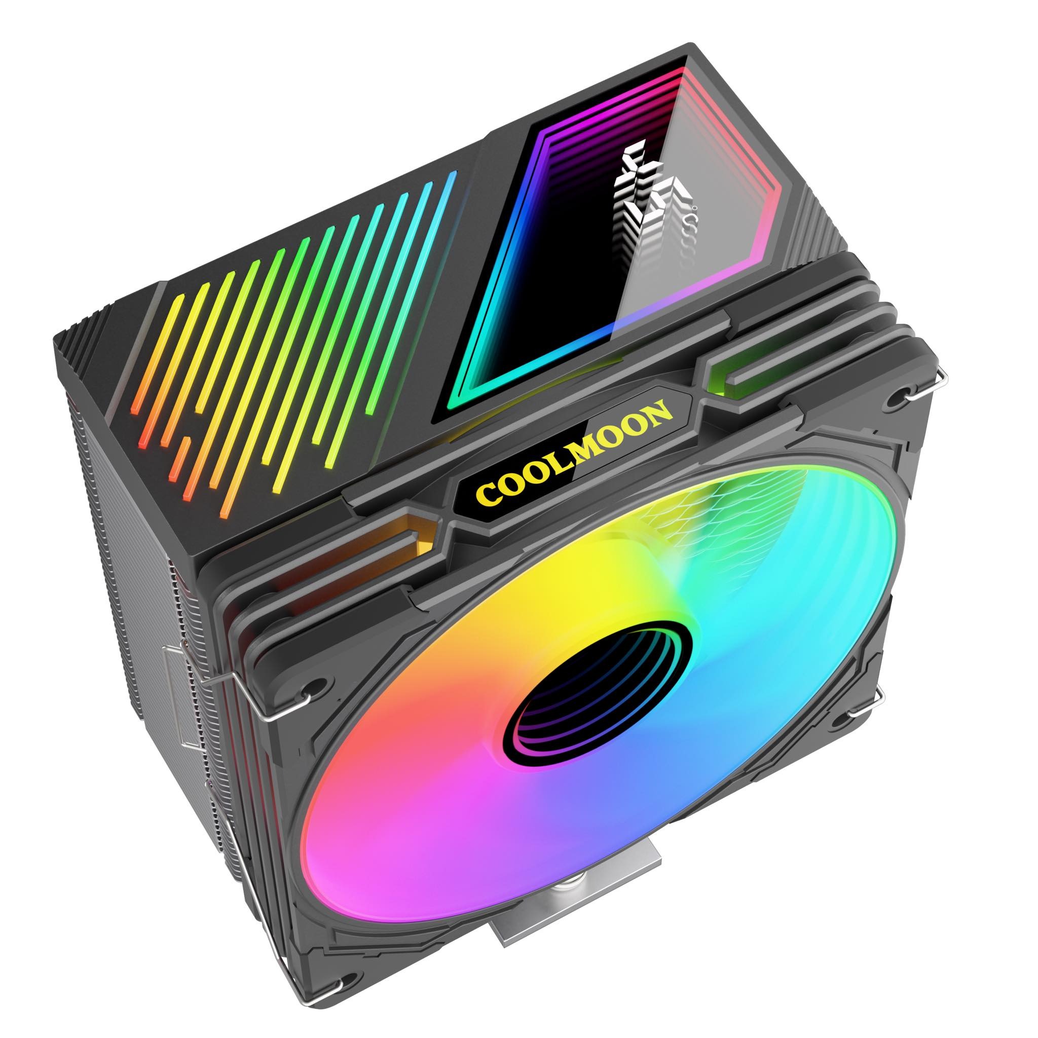 Tản nhiệt khí Cool Moon GT600 Digital Led ARGB - Black (6 ống đồngHiển thị nhiệt độ) 2