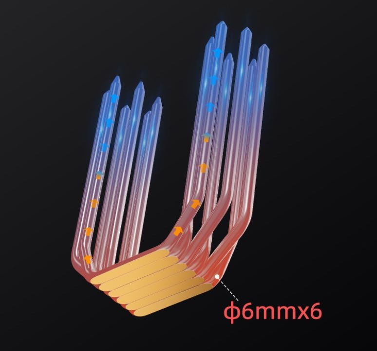 Tản nhiệt khí Cool Moon GT600 Digital Led ARGB - Black (6 ống đồngHiển thị nhiệt độ) 3