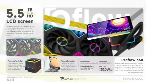 Tản nhiệt nước JUNGLE LEOPARD Pro Flow 240 Đen