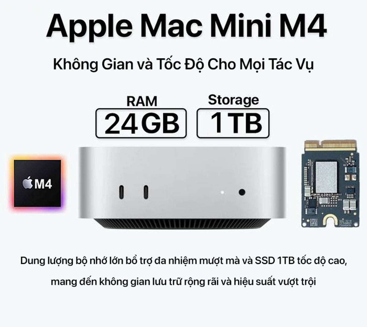 24GB RAM và 1TB SSD: Không Gian và Tốc Độ Cho Mọi Tác Vụ