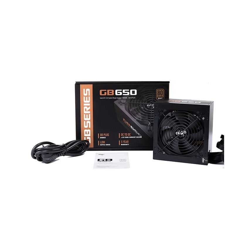 Nguồn máy tính AIGO GB650 - 650W (80 Plus Bronze/Màu Đen) - Cũ đẹp (Tray) - Hình 3