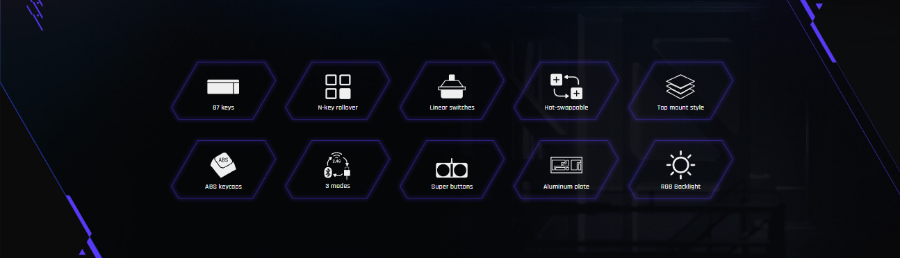 Bàn phím 8BitDo Retro 87 Mechanical Keyboard - MechaBREAK 2