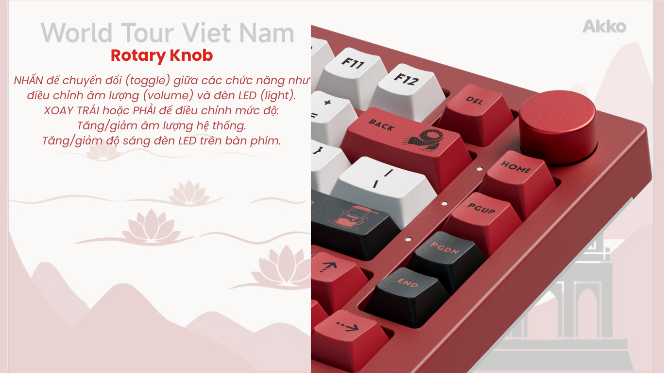 Bàn phím AKKO 5075B Plus Red World Tour Viet Nam 2