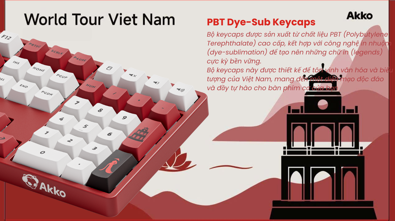 Bàn phím AKKO 5108B Plus Red World Tour Viet Nam 2