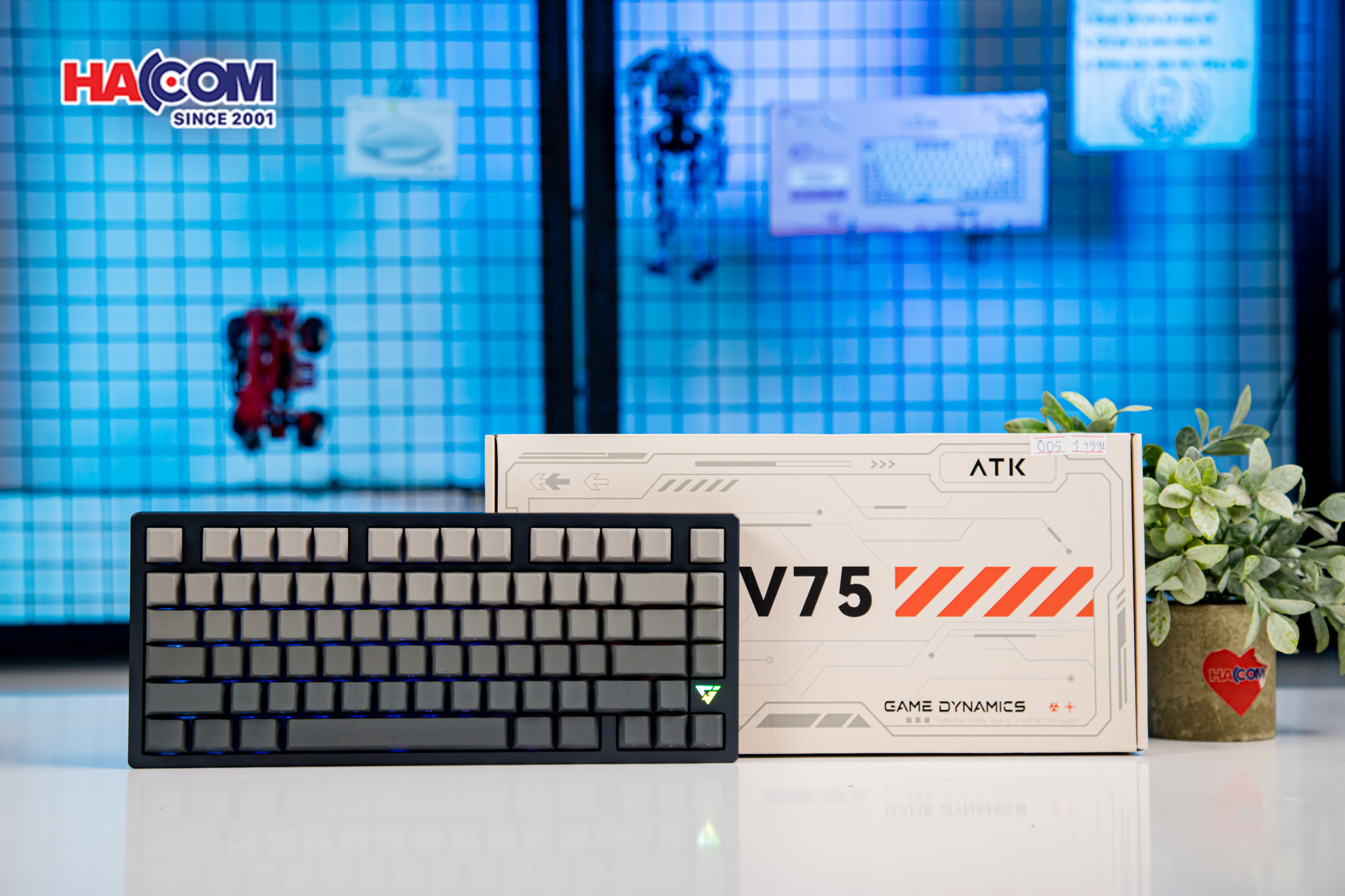 Bàn phím cơ ATK V75X GunMetal Aurora Ice Cream Switch 4