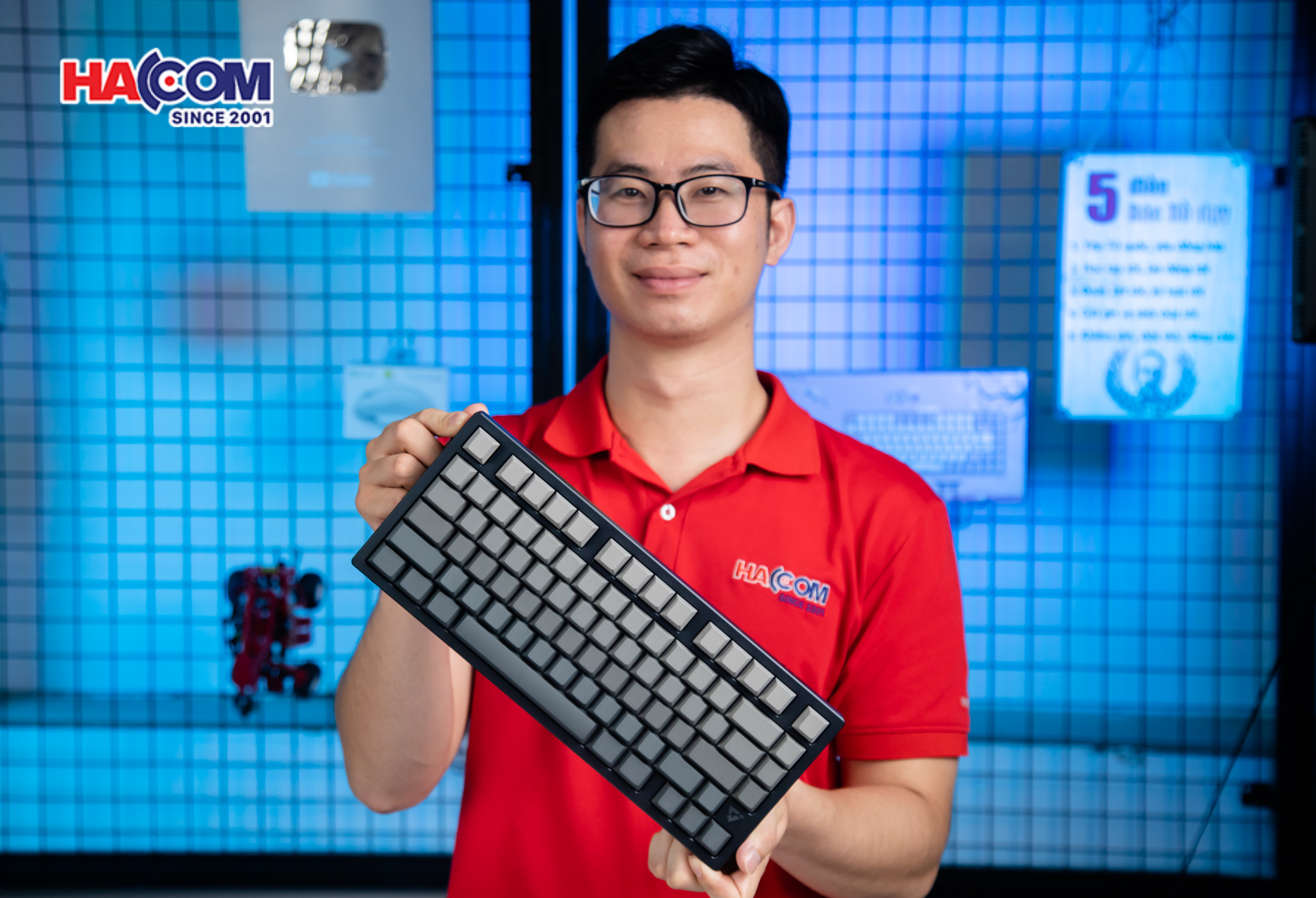 Bàn phím cơ ATK V75X GunMetal Periwinkle Switch 1