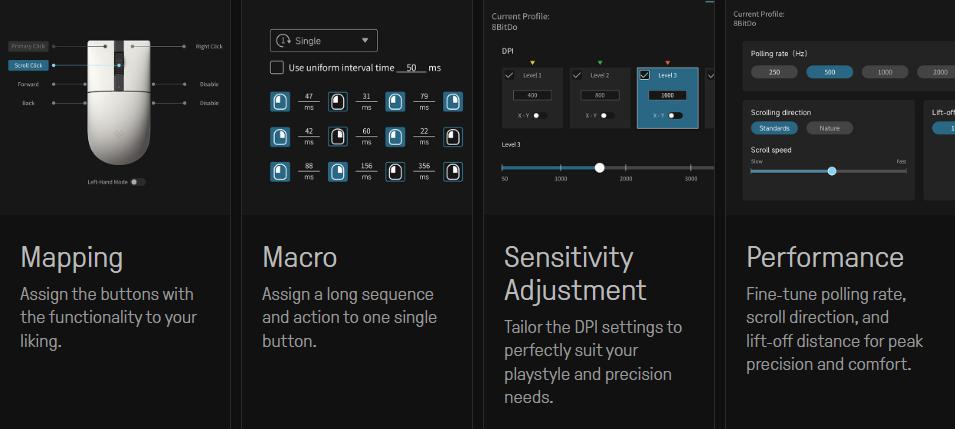Chuột 8BitDo Retro R8 Mouse - N Edition 6