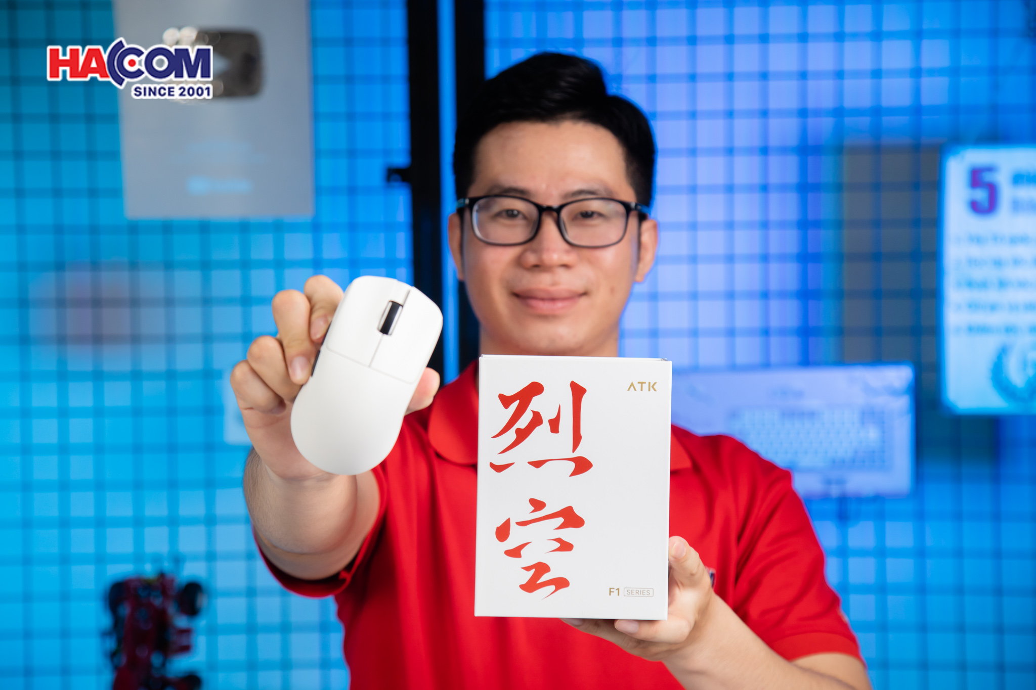 Chuột không dây ATK F1 Pro Max - Màu Trắng 1