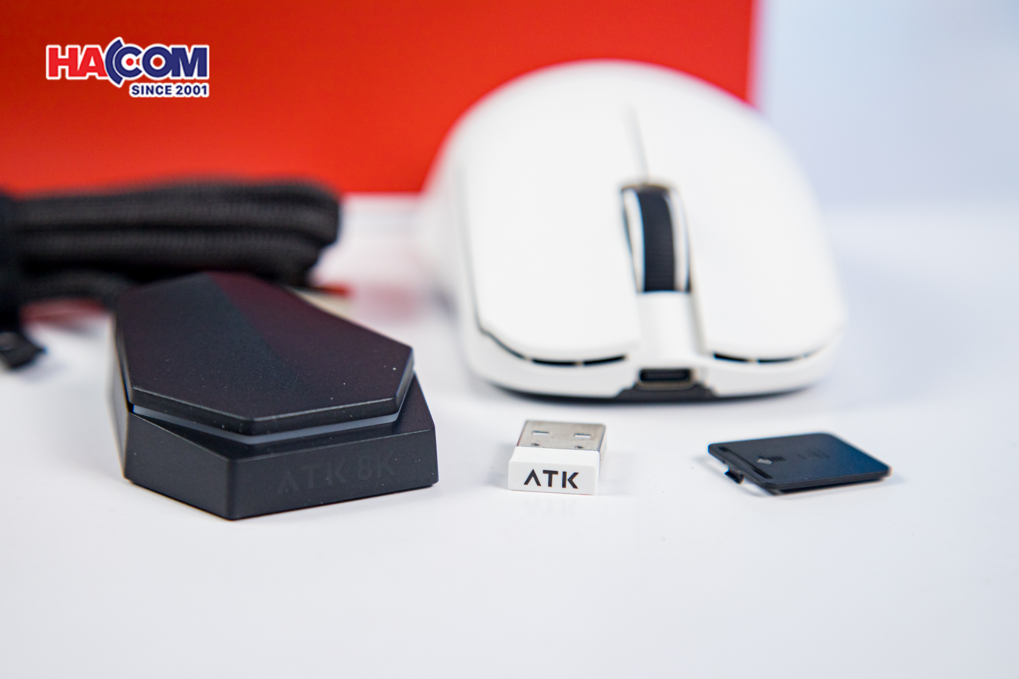 Chuột không dây ATK F1 Pro Max - Màu Trắng 12