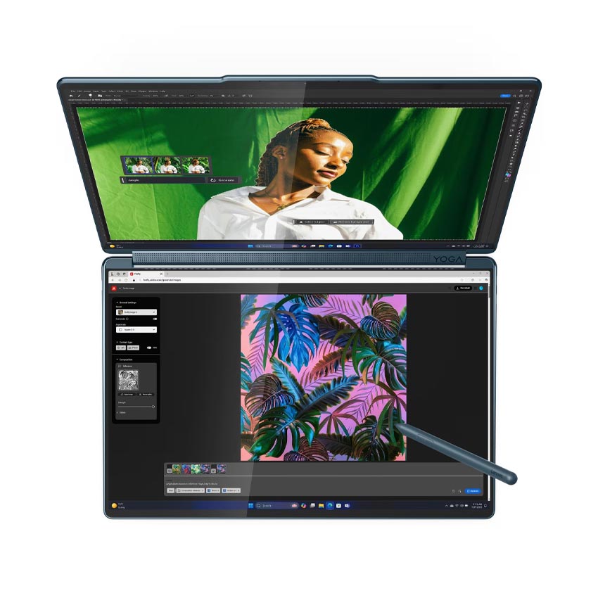 Laptop Lenovo Yoga Book 9 14IAH10 (83KJ002UVN) (U9 285H/32GB RAM/1TB SSD/2x14 2.8K Cảm ứng/Win11/Office H&S/Xanh) 5