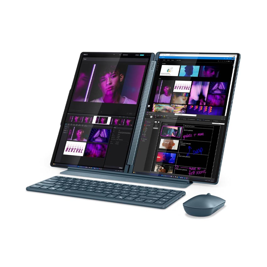 Laptop Lenovo Yoga Book 9 14IAH10 (83KJ002UVN) (U9 285H/32GB RAM/1TB SSD/2x14 2.8K Cảm ứng/Win11/Office H&S/Xanh) 3