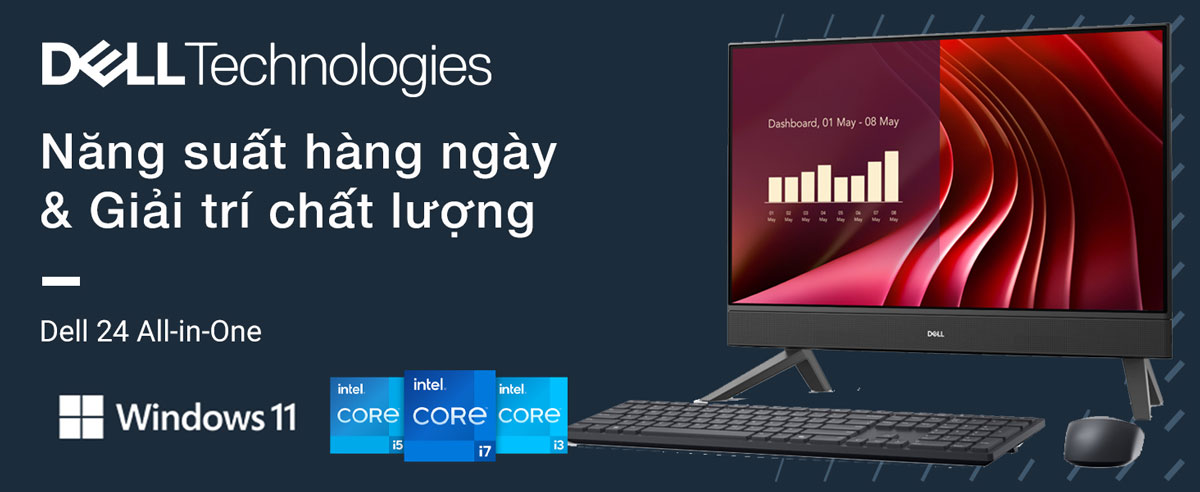 máy tính văn phòng Dell 24 AIO EC24250 (DR93T7)