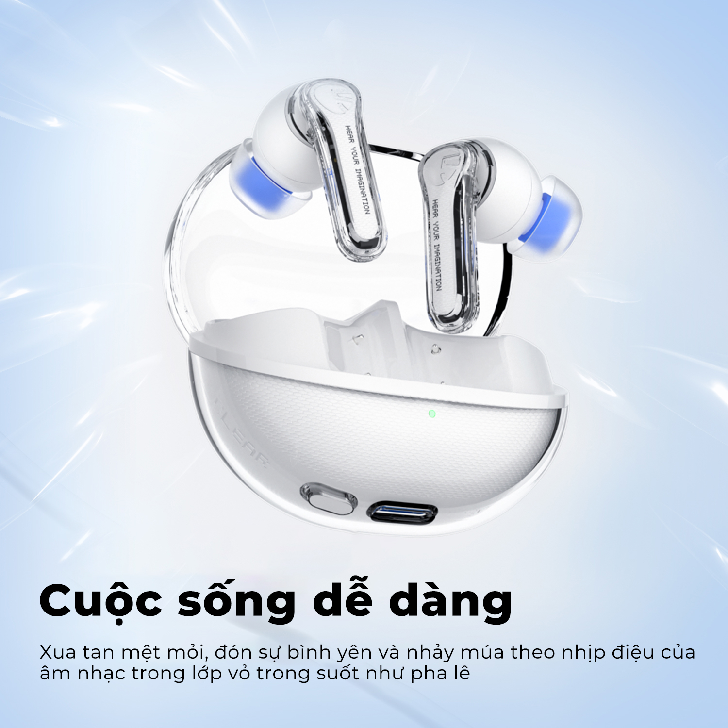 Tai nghe Bluetooth True Wireless SoundPEATS Clear 1