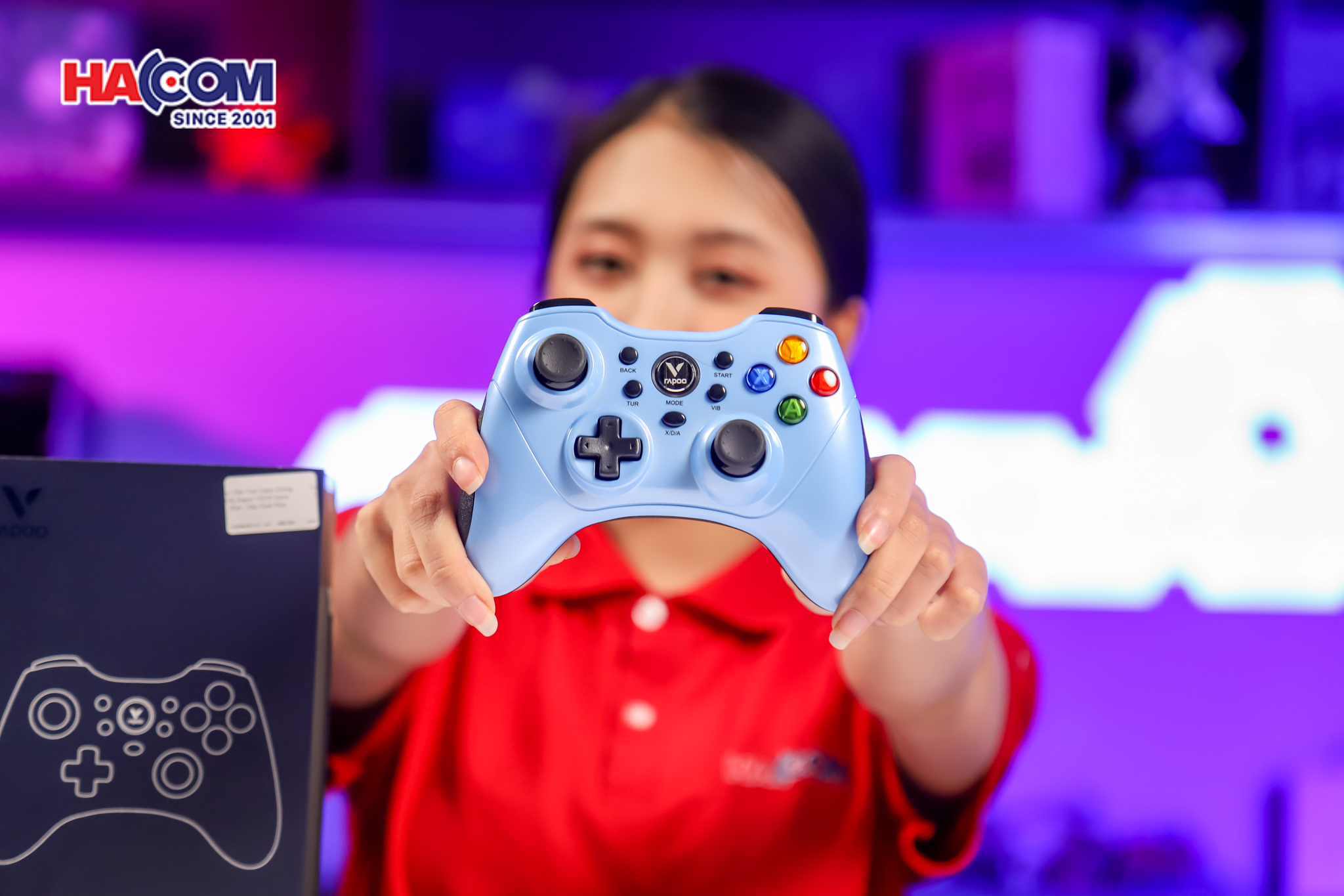 Tay cầm game RAPOO V600S Sierra Blue 7