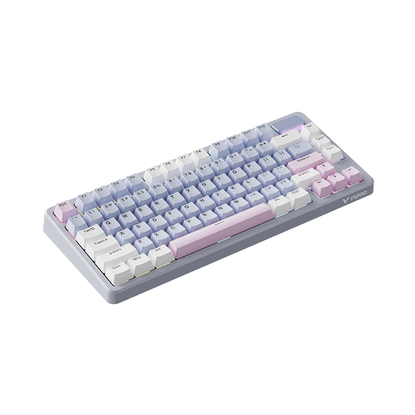 Bàn phím cơ Gaming Rapoo V700DIY-75 (Xanh Dương/Xám/Hồng) 1