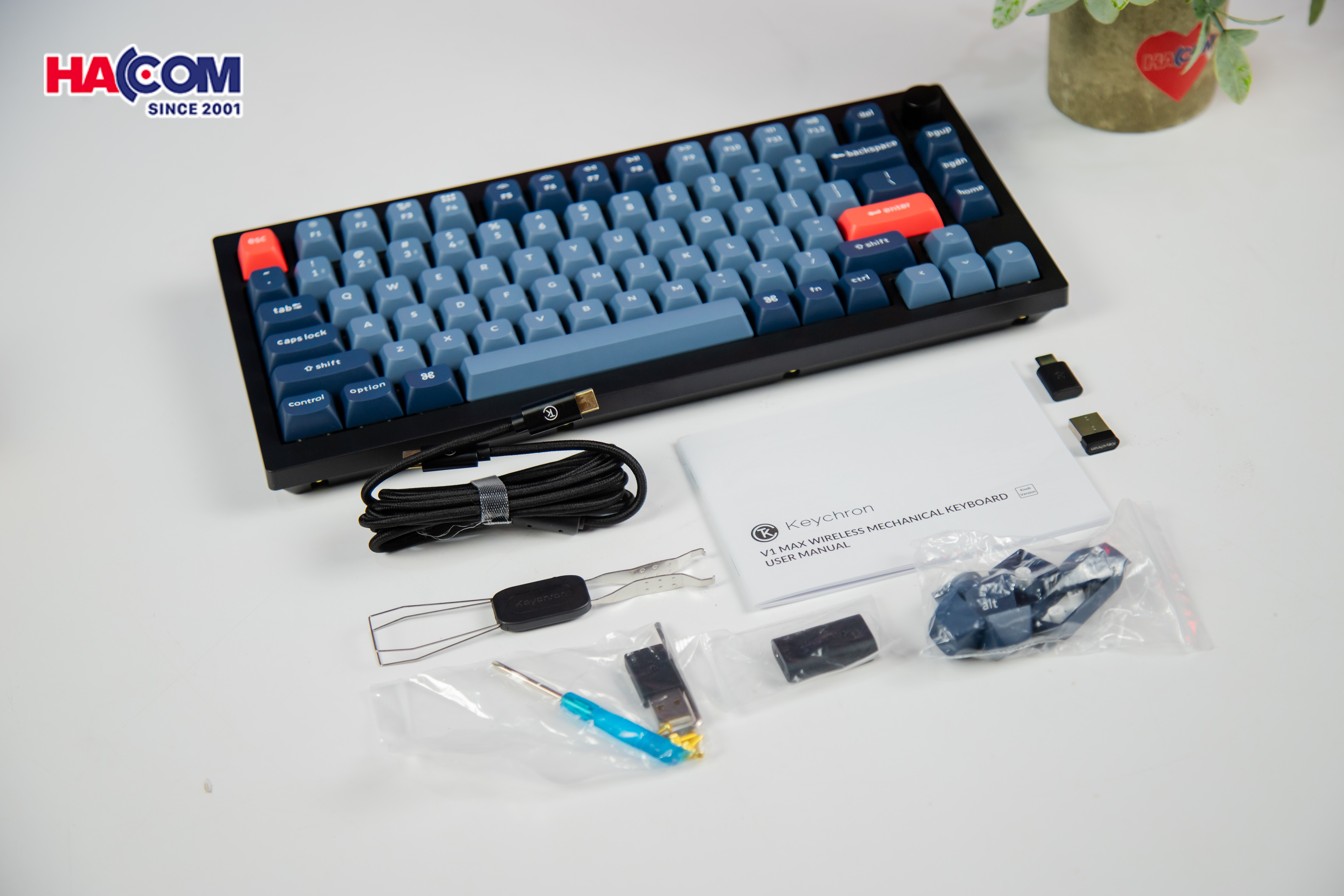 Bàn phím Keychron V1M-D3 V1 Max Swappable RGB Backlight Brown Switch 4