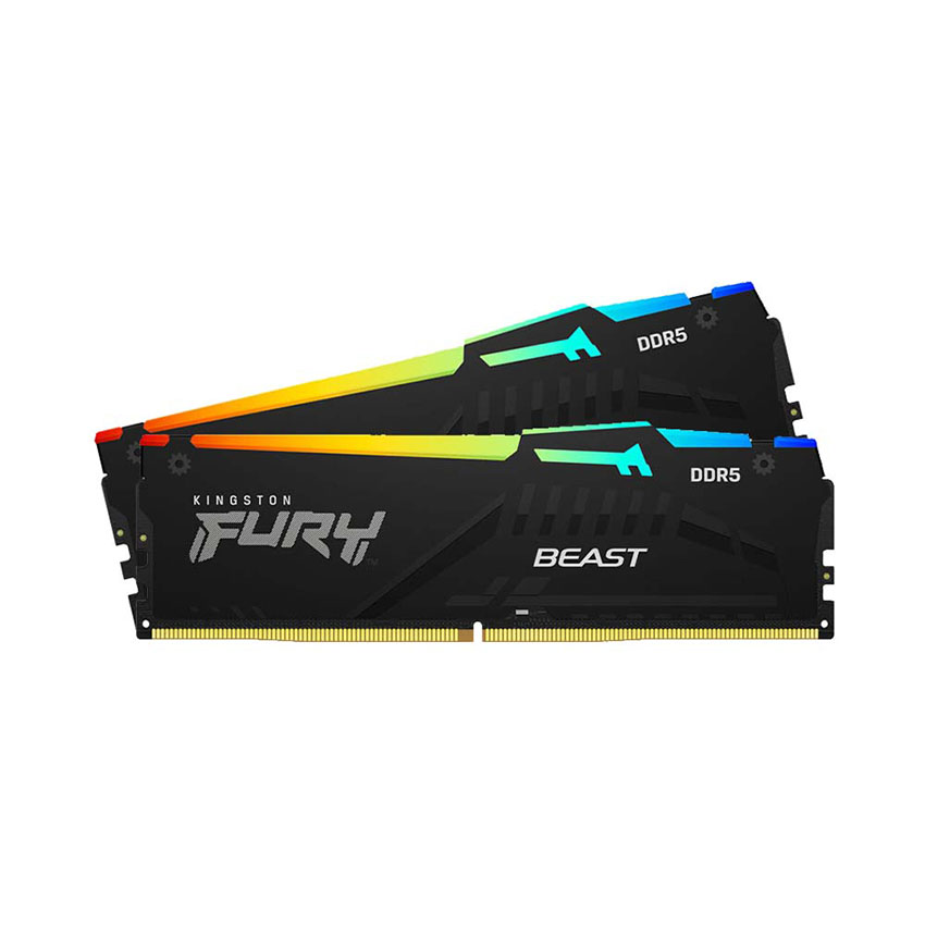 RAM Desktop Kingston Fury Beast RGB (KF556C40BB2AK2-64) 64GB (2x32GB) DDR5 5600Mhz