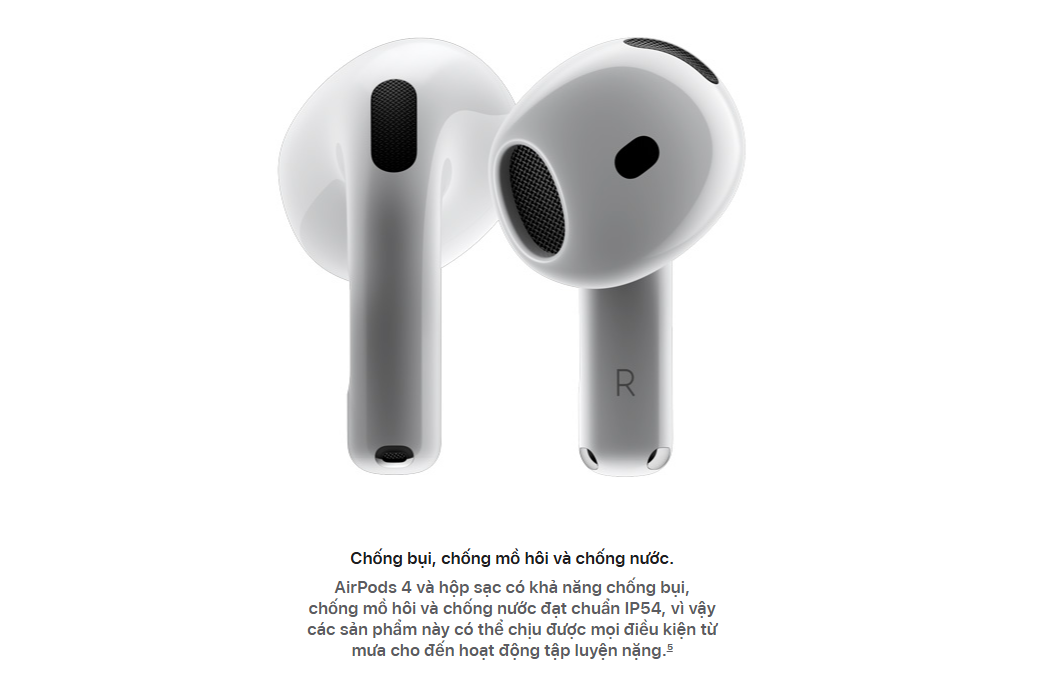 Tai nghe Apple AirPods 4 - Chủ Động Khử Tiếng Ồn (MXP93ZP/A) 5