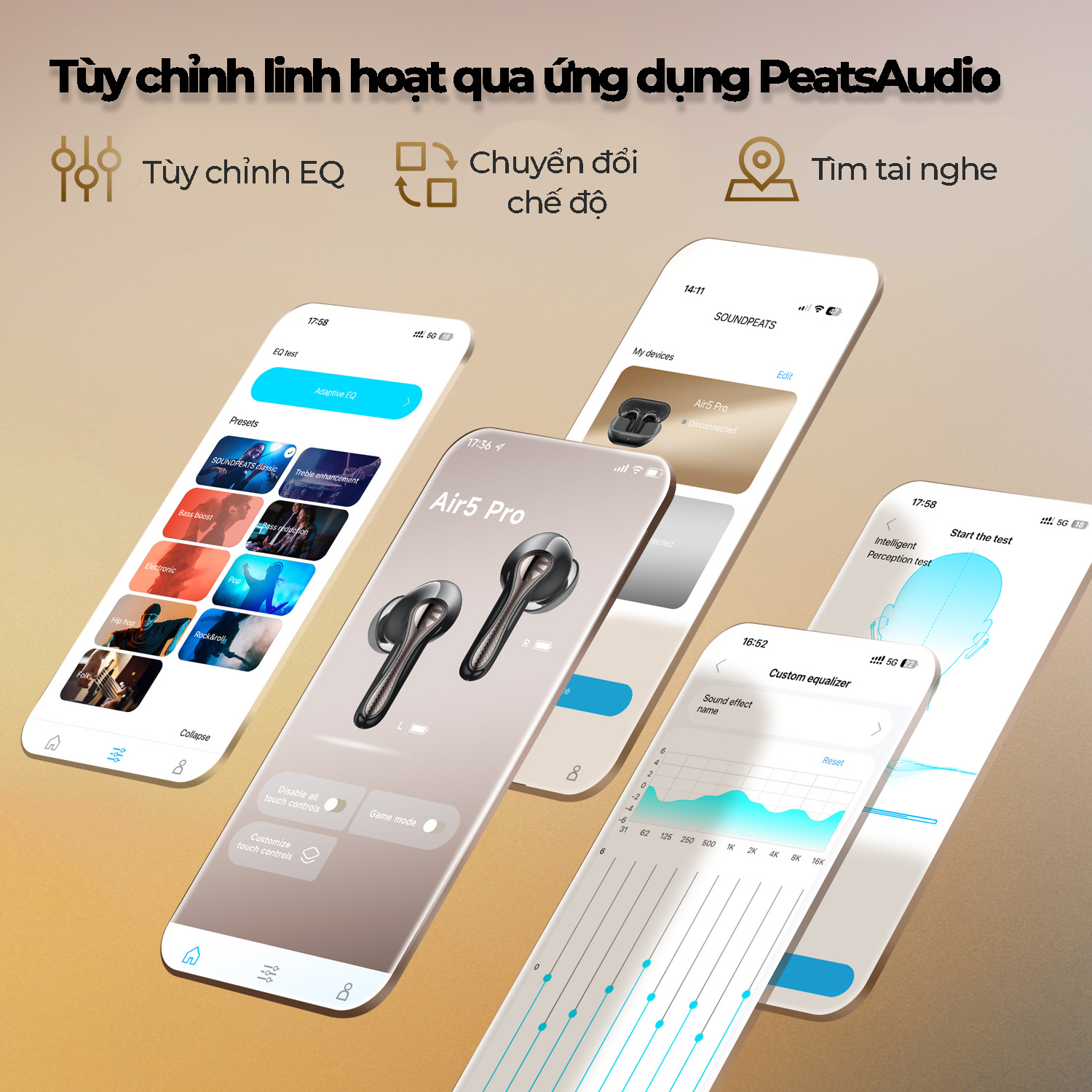  Tai nghe Bluetooth True Wireless SoundPeats Air5 Pro 7