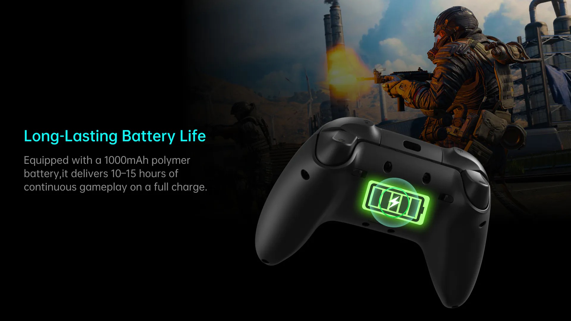 Tay cầm chơi game 2 chế độ kết nối có dây/ không dây Rapoo V610M 6