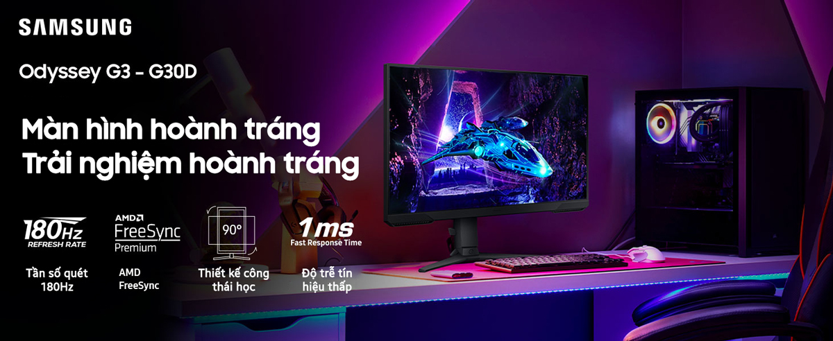 Màn hình Samsung Odyssey G3 G30D LS27DG302 - HACOM