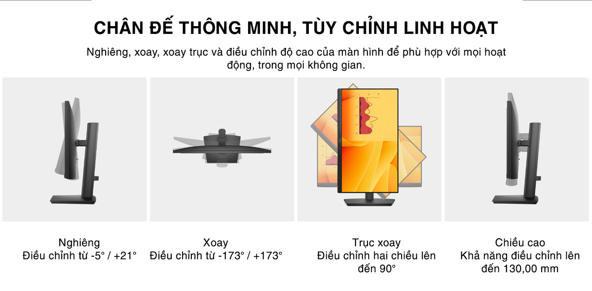 Màn hình văn phòng Dell PRO E2225HSM - HACOM