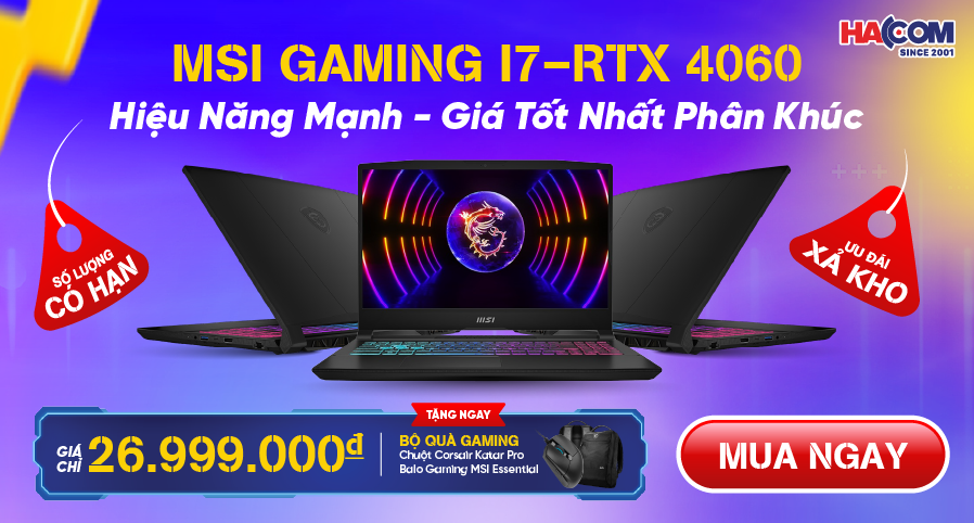 Laptop MSI Tháng 1 - 2026