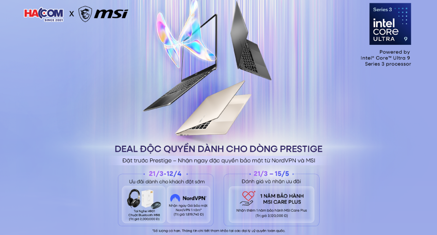 Banner trang chủ MSI tháng 3 2026