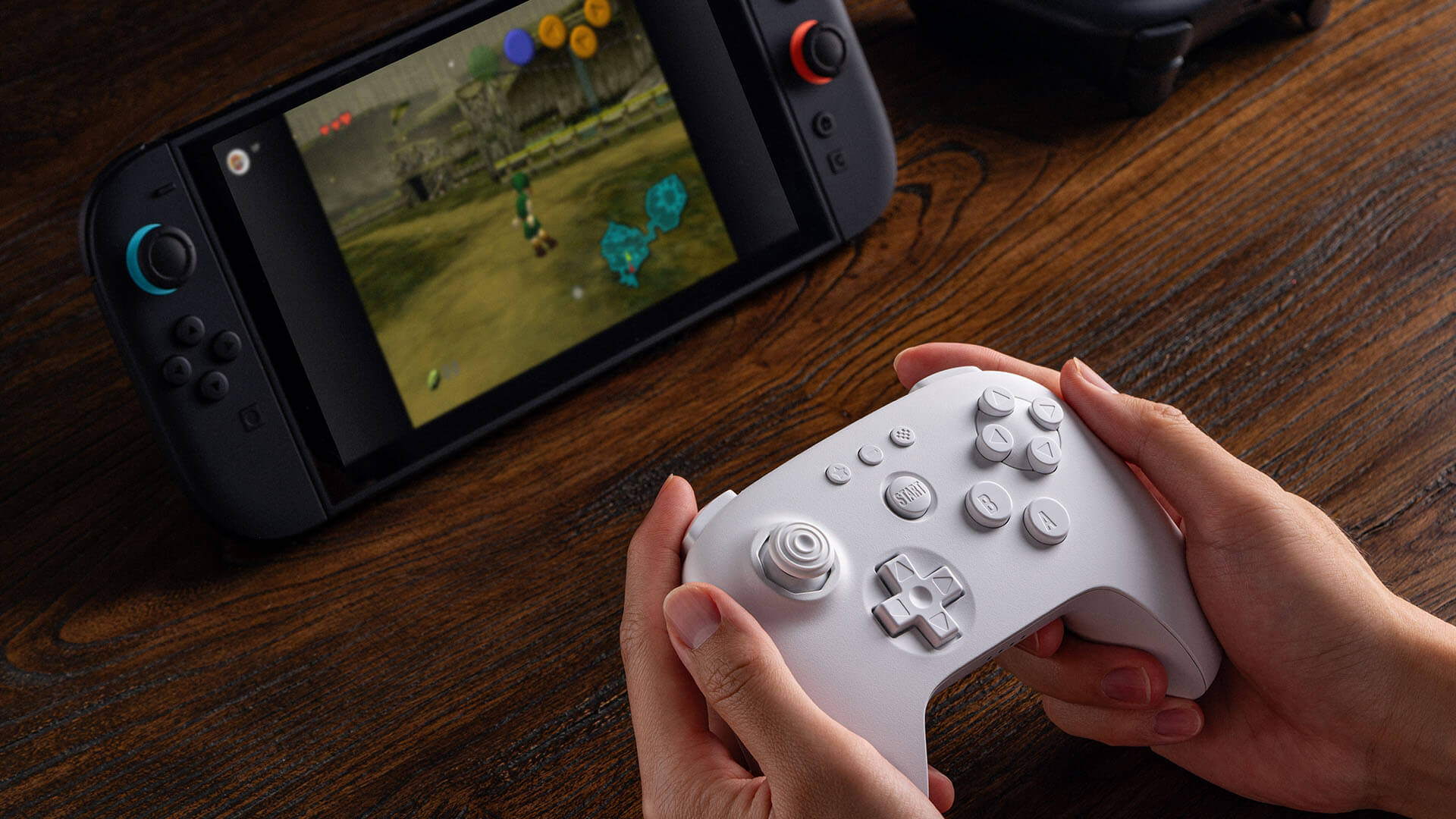 tay cam choi game 8bitdo 64 bluetooth controller 5