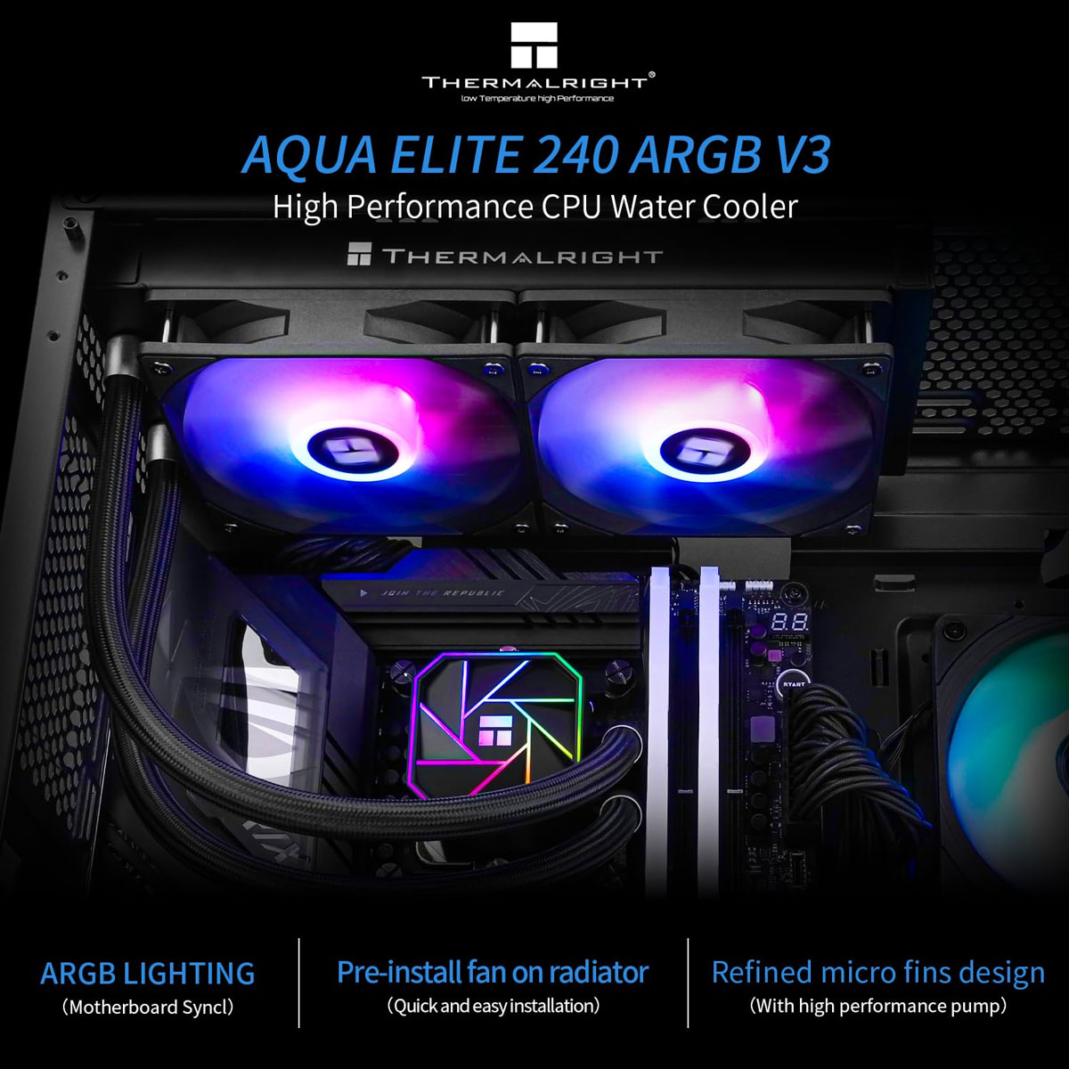 tan nhiet aio thermalright aqua elite 240 argb v3 black hacom 3