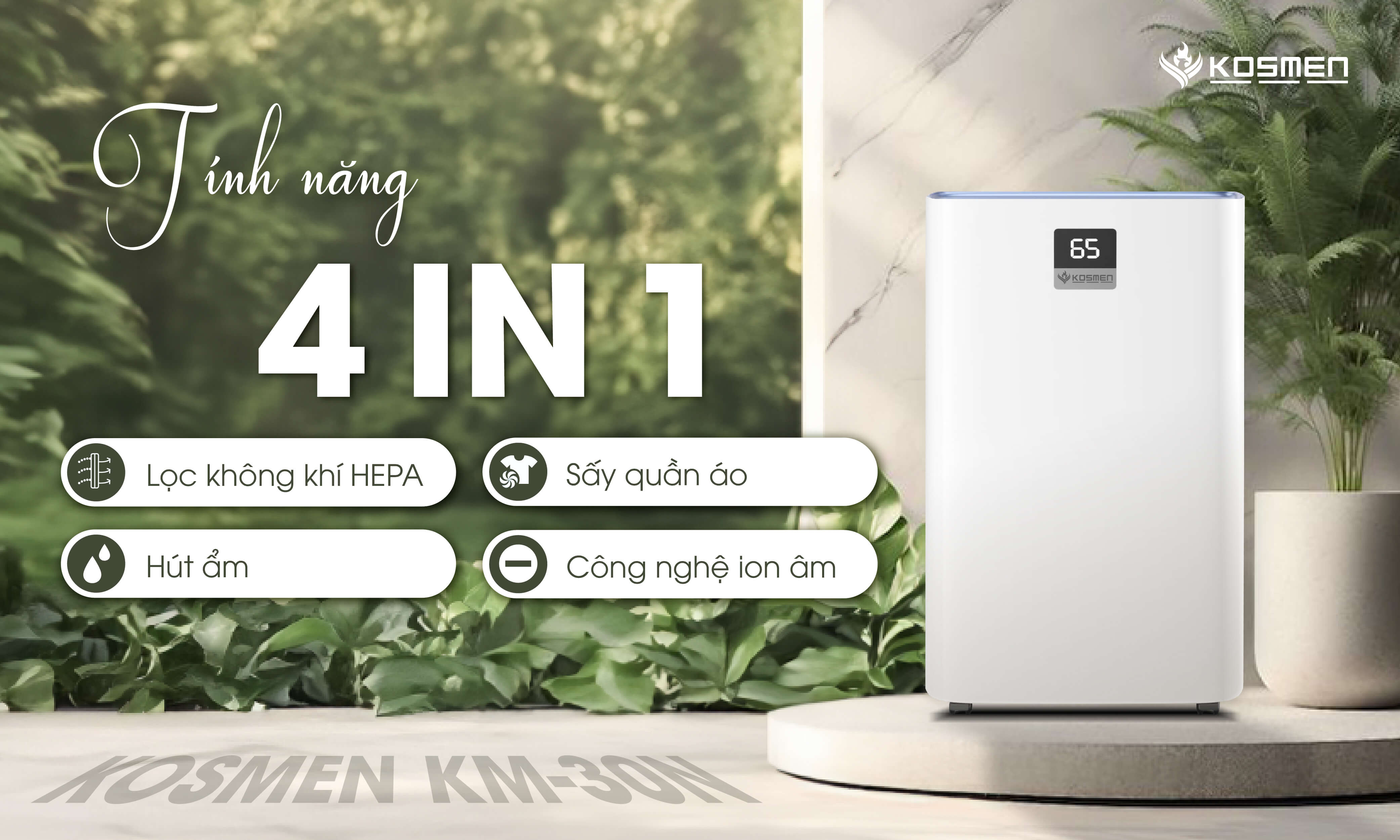 may loc khong khi va hut am kosmen km 30n hakm0003 3