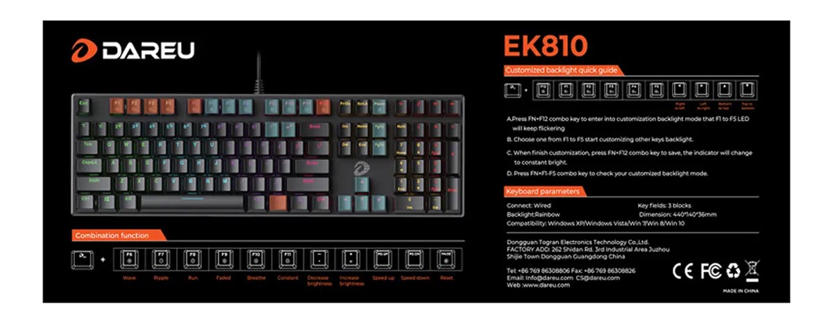  Dareu EK810 Multi-Led Black 