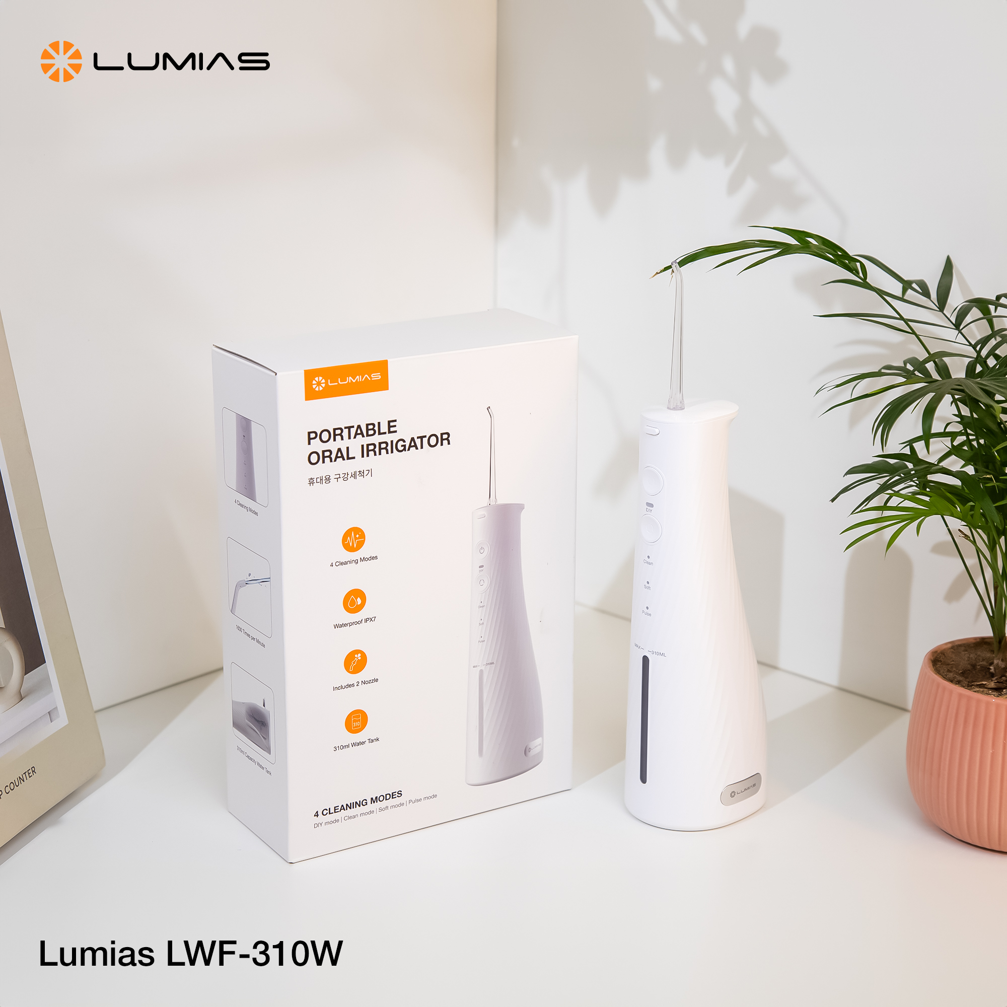 Máy Tăm Nước Dung Tích 310ML Lumias LWF-310W - Màu Trắng 2