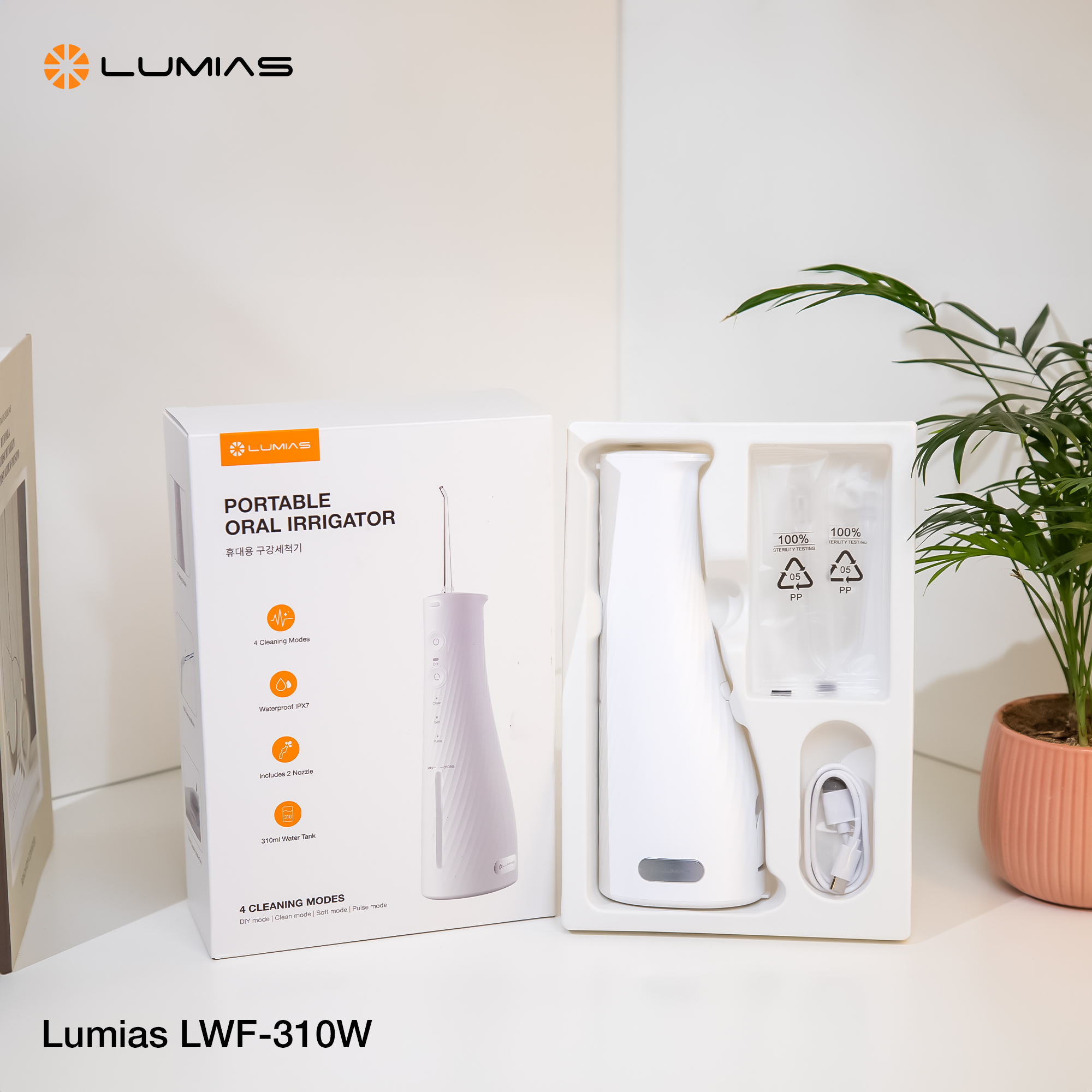 Máy Tăm Nước Dung Tích 310ML Lumias LWF-310W - Màu Trắng 3