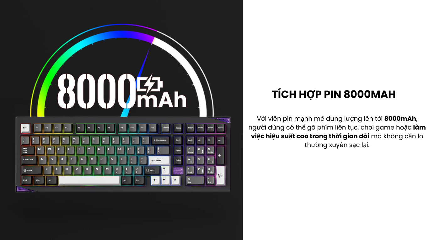 Bàn phím AKKO Mineral 02 VIA Black & Silver (Mirror Switch) 4