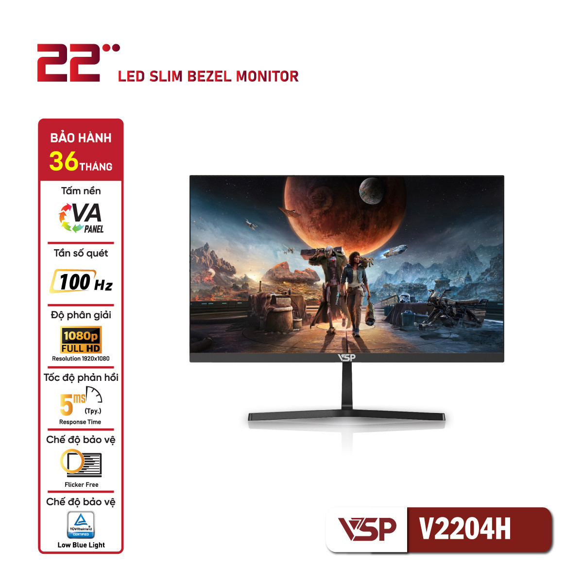 man hinh vsp v2204h 21 5 inch fhd va 120hz 5ms muot hon 60hz hien thi dep trong tam gia