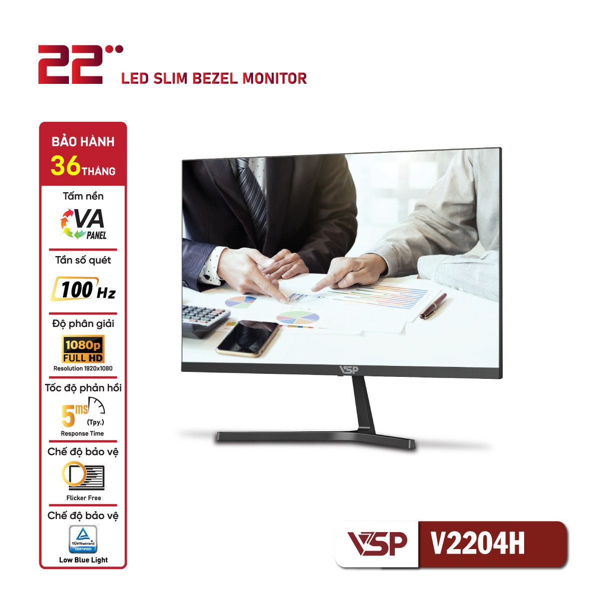 man hinh vsp v2204h thiet ke vien mong hien dai