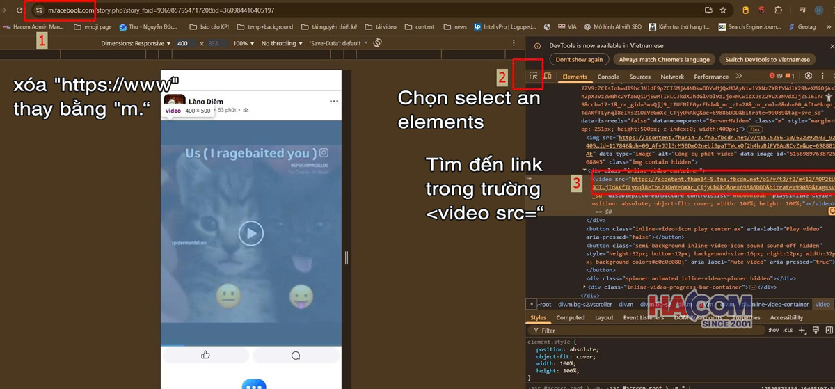 huong dan tai video facebook ve may tinh hacom p2 2