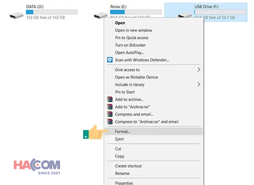 huong dan cai win 10 bang usb hacom 1