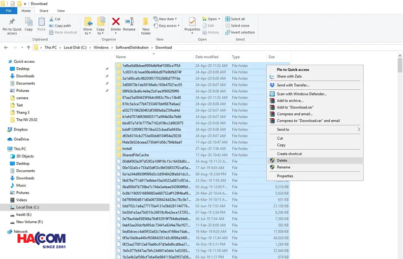 o c bi day bat thuong hacom 8