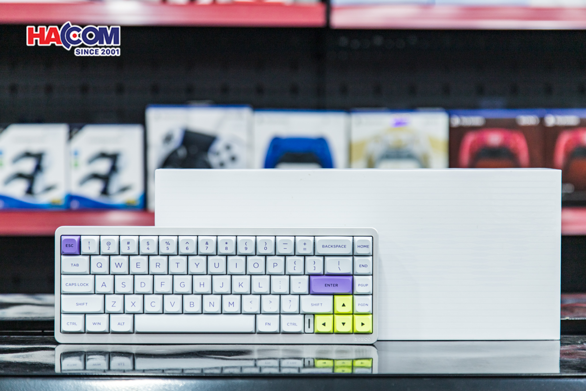 ban phim rapid trigger aesco a67 mau xam 003