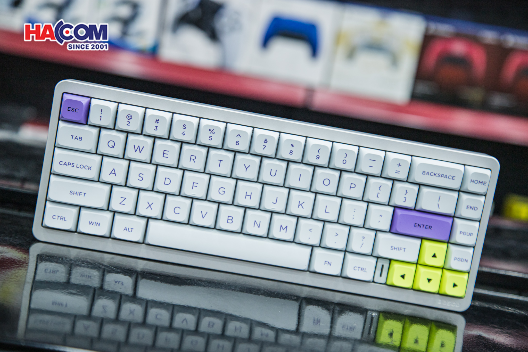 ban phim rapid trigger aesco a67 mau xam 004