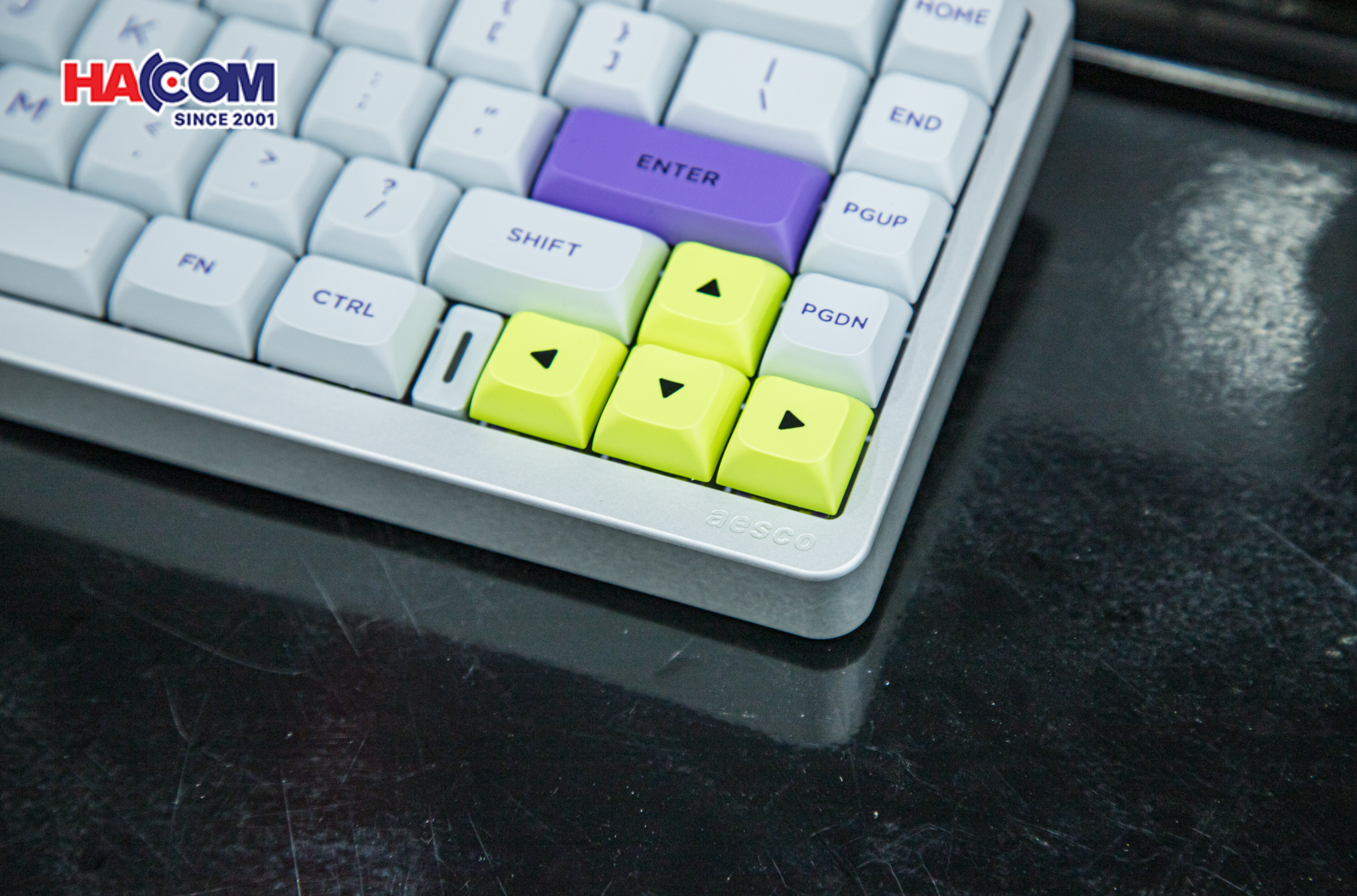 ban phim rapid trigger aesco a67 mau xam 008