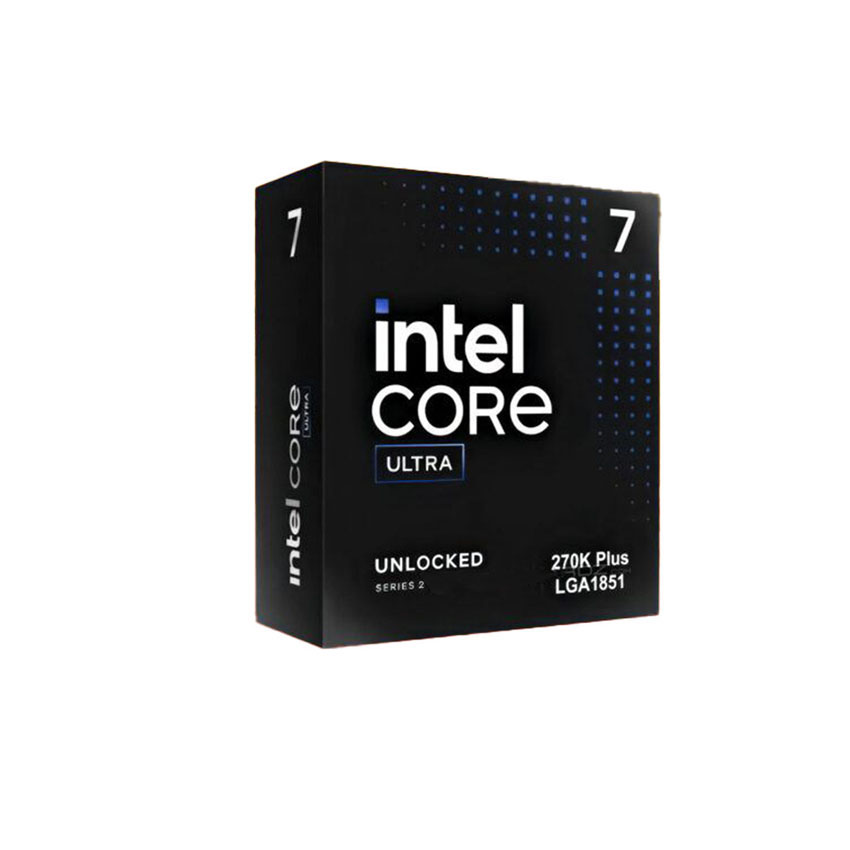 CPU Intel Core Ultra 7 270K Plus Box NK (Upto 5.3 GHz, 24 Nhân 16 Luồng, 40MB Cache)-Socket Intel LGA 1851/ARROW LAKE chính hãng