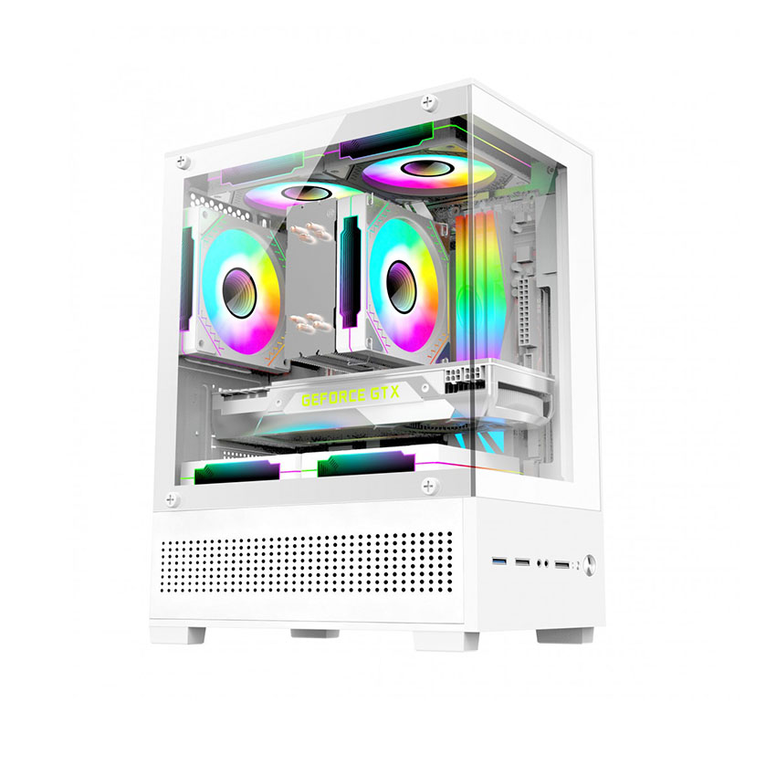 Vỏ Case EDRA ECS1303H White (mAtx/0 Fan) chính hãng