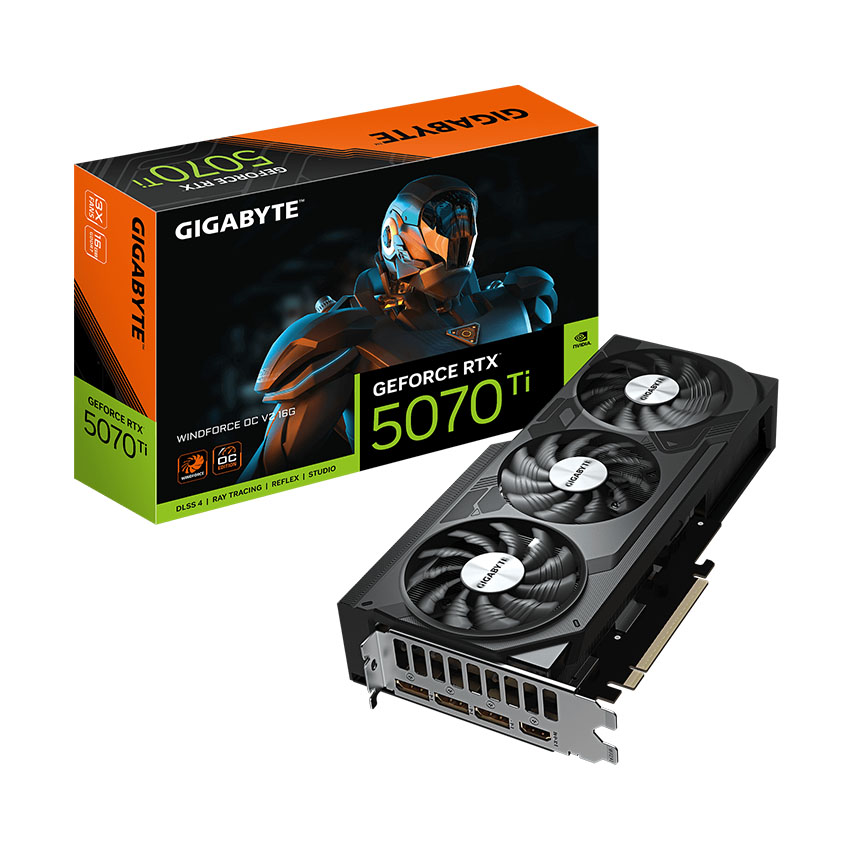 Card màn hình Gigabyte RTX 5070 Ti WINDFORCE OC V2 16GB chính hãng