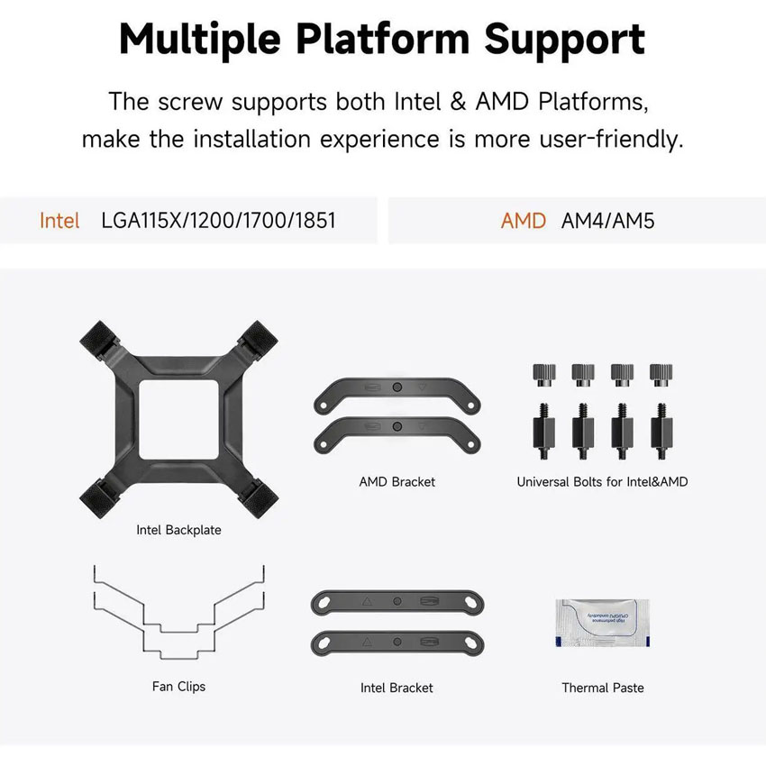 Tản nhiệt khí PC COOLER RT500 Digital BK Black 1