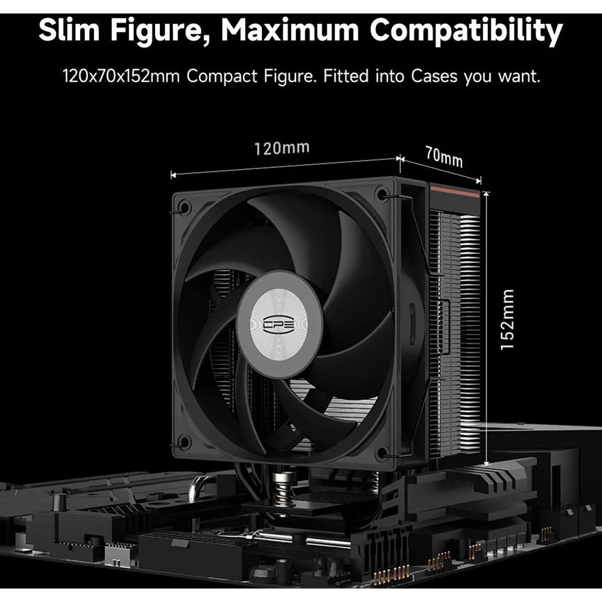 Tản nhiệt khí PC COOLER RT500 Digital BK Black 2
