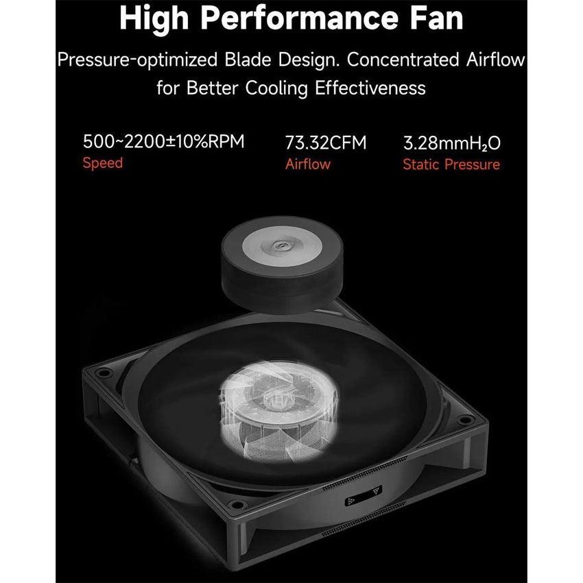 Tản nhiệt khí PC COOLER RT500 Digital BK Black 3